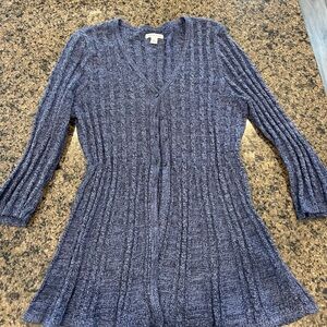 Croft & Barrow Navy Cable Knit Cardigan.